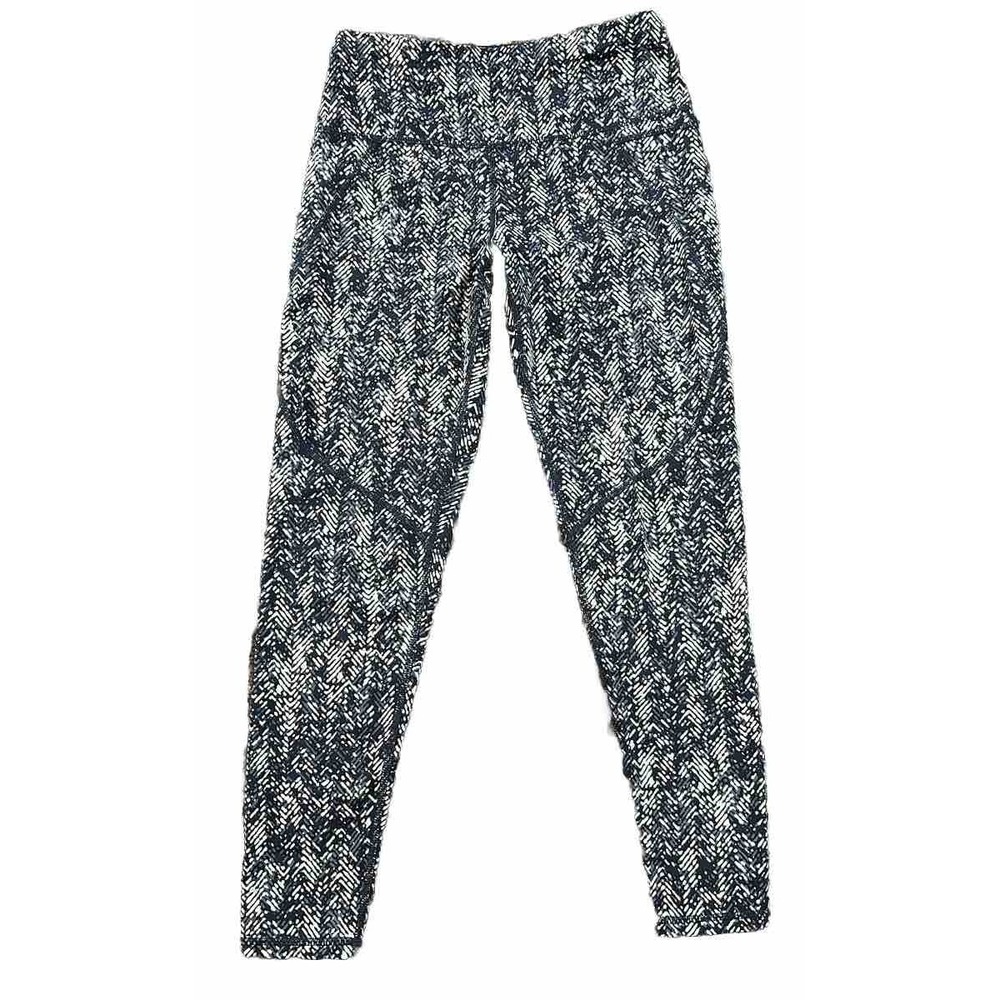 Sweaty Betty Blue Green Geometric Power 7/8th Length Pocket Athletic Leggings XS
